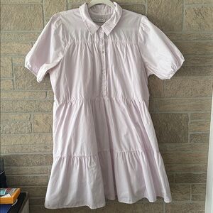Abercrombie Poplin Teared Babydoll Dress Lavender size L